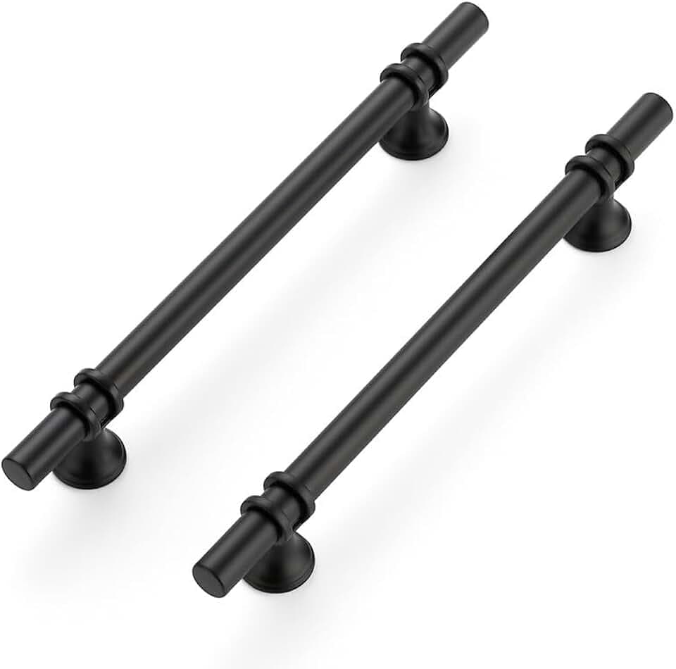 15 Stück Möbelgriffe Schwarz Schrankgriffe, 160mm Griffe für Küchenschränke