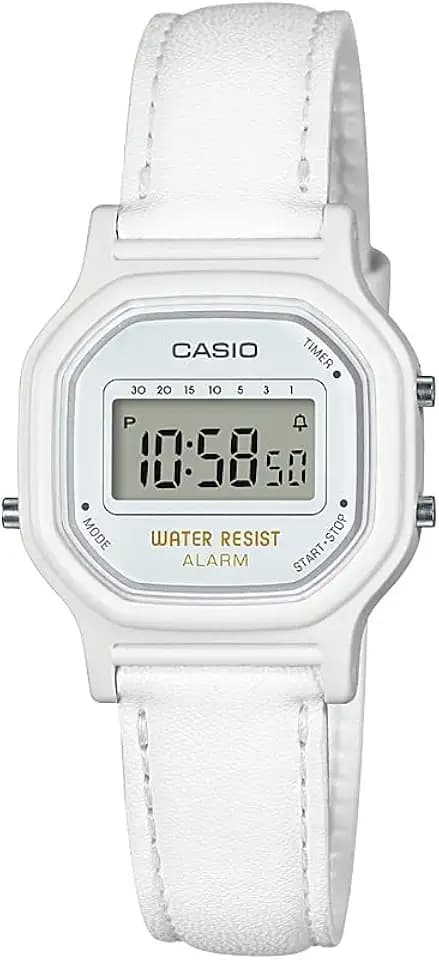 Casio Women's 'Vintage' Quartz Resin Casual Watch, Color:White