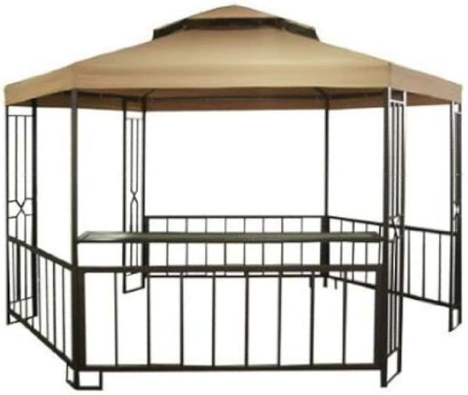 Hampshire Hexagon Gazebo Replacement Canopy Top Cover - RipLock 350 - NOT Interchangeable with Any Other Hexagon Frame - Will ONLY FIT This Model