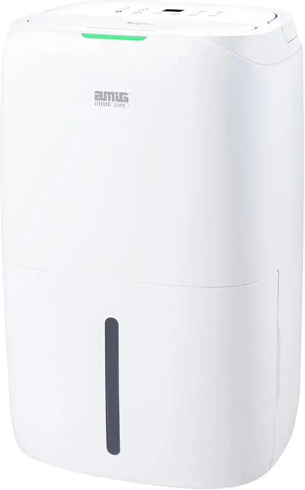Amig - Luftentfeuchter MIST - Kapazität 20L/Tag - Feuchtigkeitsregelung und Timer - Abnehmbarer Wassertank 5,5L - 36 x 28 x 56 cm - 270W - Abdeckung 160m³/h - Leise 42 dB - Wäschetrocknung