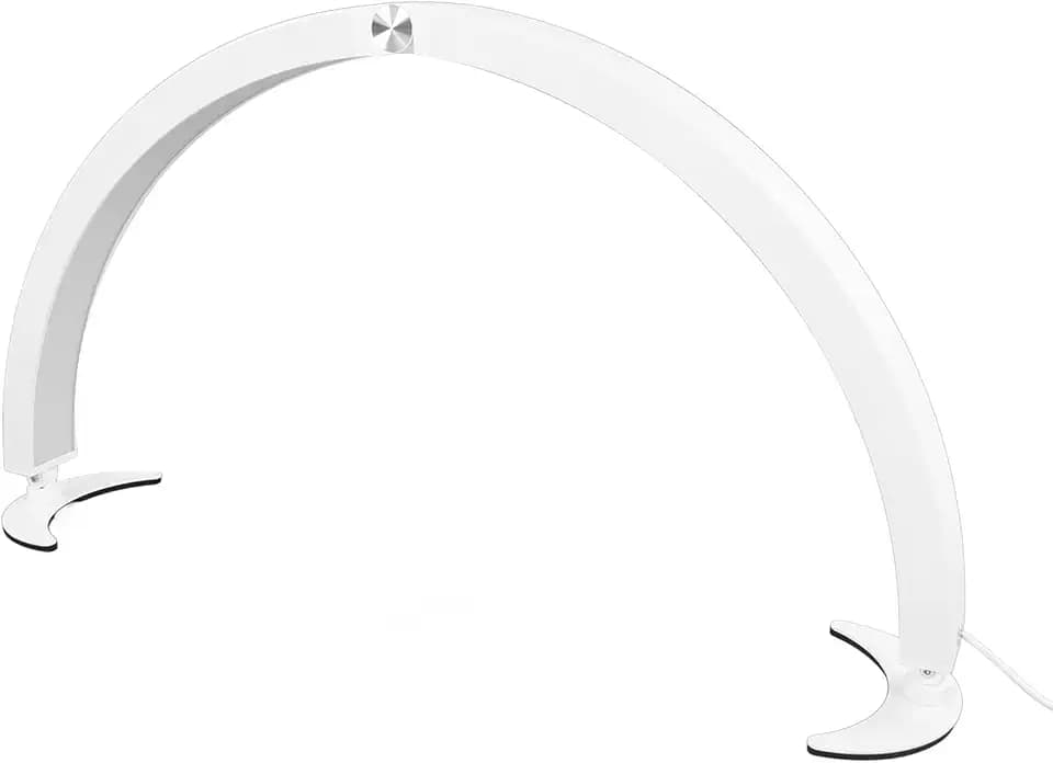 28 Zoll LED Halbmondlicht – 10 Helligkeiten, 7 Farben, Verstellbare Nagellampe, 3200 K–5600 K Wimpernlicht mit Fernbedienung für Wimpernverlängerungen, Schönheit, Hautpflege,