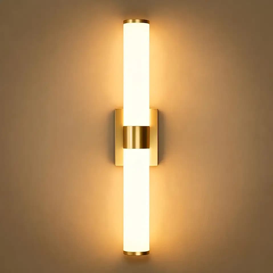 Kalium 24in Modern Wall Sconces, Dimmable Bathroom Vanity Lights, 3000K Warm White LED Indoor Sconces Lighting for Bathroom, Stairs, Living Room, Bedroom. Hardwired.