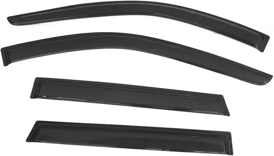 Tape On Window Visors Fits for 2011-2021 Jeep Grand Cherokee & 2022 Grand Cherokee WK, Side Auto Window Wind Deflectors, Ventshade, Rain Guards for Cars/Trucks