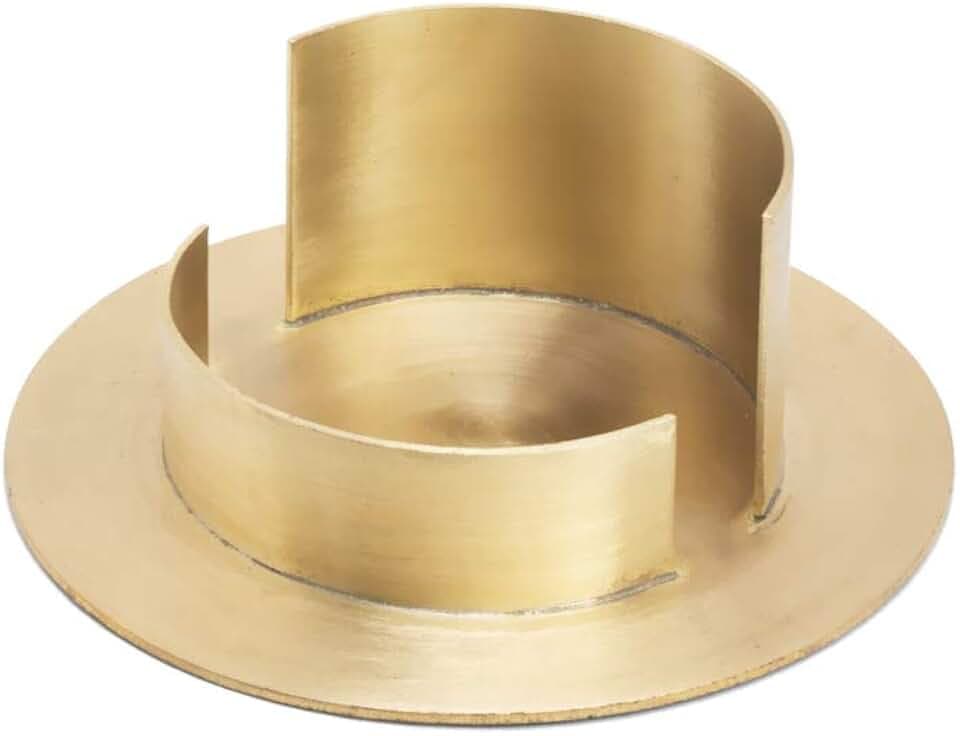 NKlaus Kerzenhalter aus Messing für Kommunionkerzen Ø 6 cm, Gold