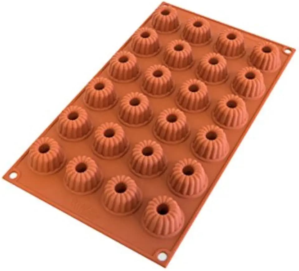 Silikomart | SF232 Silikonform für Monoportionen MINI GUGELHOPF, Antihaft, Packung mit 1 Kuchenform, Ø 35 h 20 mm 24 x 10 ml Tot. 240 ml