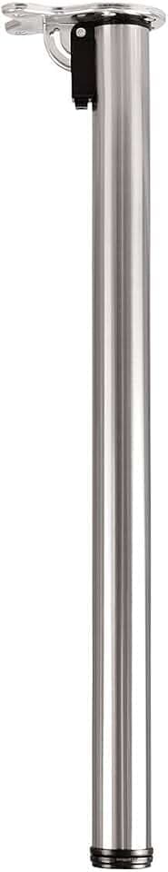 Amig – Tischbein – Klappbar, Stahl – 10 mm Höhe – Beine für Schreibtische, Küchen und Büromöbel – Maße: Ø 50 x 710 mm – Tragkraft: 15 kg pro Bein – Mattes Chrom-Finish
