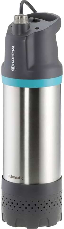 Gardena Tauch-Druckpumpe 6100/5 inox automatic: Automatische Tauchdruckpumpe mit 6100 l/h Fördermenge, mit Schmutzfilter, geräuscharmer Betrieb, integrierte Trockenlaufsicherung (1773-20)