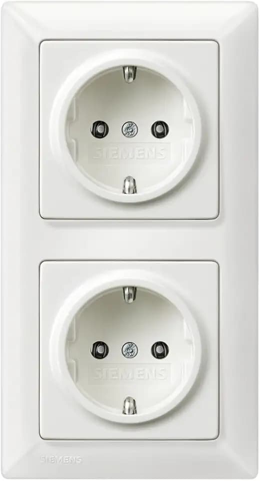 Siemens Komplettset Steckdose - 2x Schuko Steckdosen & Doppelrahmen