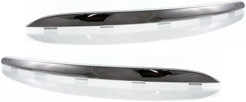 Front Left Driver & Right Passenger Side Bumper Grille Bracket Set Of 2 Replacement For 2005-2010 Volkswagen Jetta Chrome Smooth VW1213100 VW1212100 1K08072442ZZ 1K08072432ZZ
