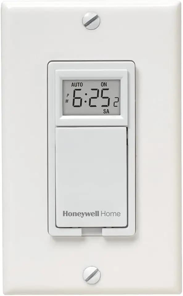 Honeywell 308670 RPLS530A 7-Day Programmable Timer Switch, White (Requires 40 W minimum)