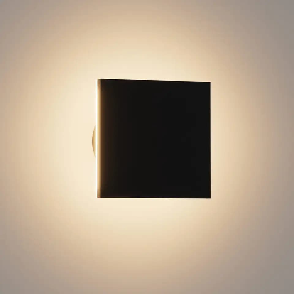 LED Outdoor Wall Light, Modern Black Exterior Wall Sconce Light