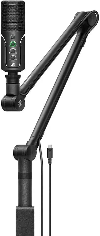 Sennheiser Profile Streaming Set mit USB-C Mikrofon, Boom Arm mit integrierter Kabelführung, 3m-USB-C-Kabel und Mikrofon-Aufbewahrungsbeutel | Schwarz (700100)