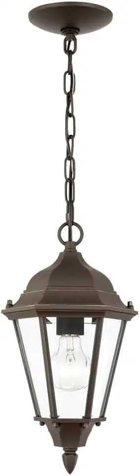 Generation Lighting 60938-71 Lighting_60938-71, 100 Total Watts, 14.44 Inch Height, 7.875 Inch Diameter, Clear Beveled Glass Panels, Damp Rated, Traditional Style