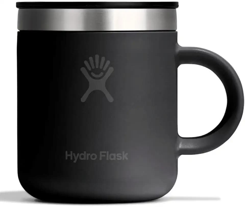 Hydro Flask Coffee Mug – Insulated Stainless Steel, Non Spill, Leak Resistant Travel Mug 6 Oz Tonal Black