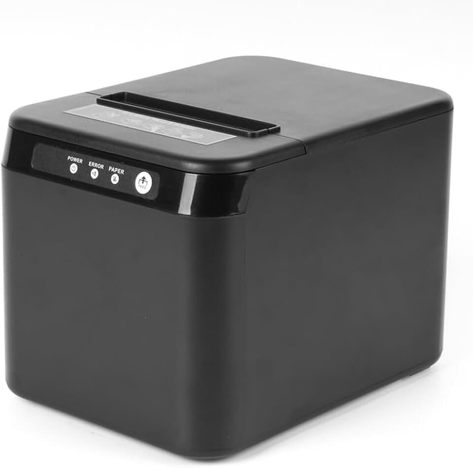 Bondrucker 80mm Thermobondrucker Belegdrucker Quittungsdrucker POS Drucker | Bon drucker unterstützt automatisches Schneiden, ESC/POS, (200 mm/s, USB + Ethernet-Anschluss)