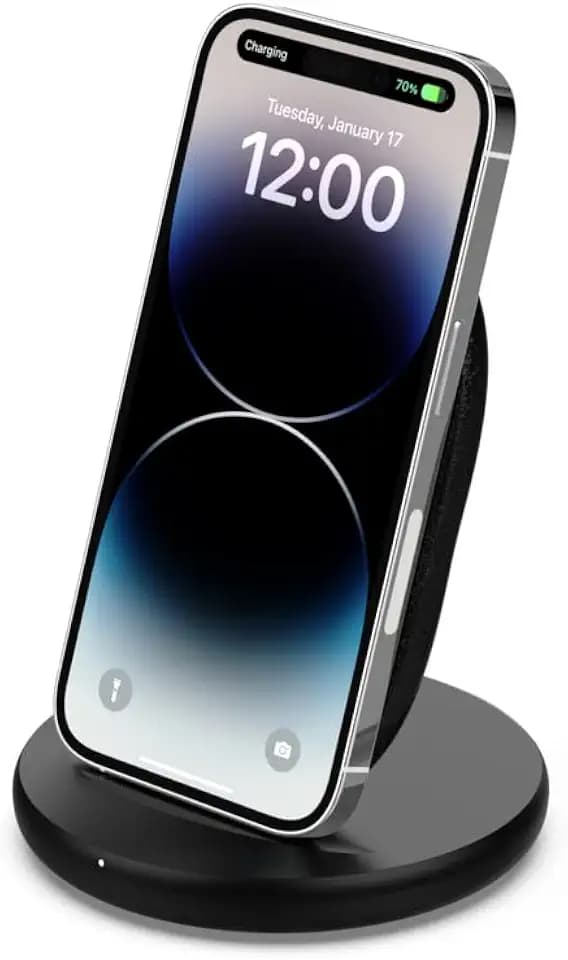 Belkin 15W Wireless Charging Stand, Qi Charger for iPhone, Galaxy