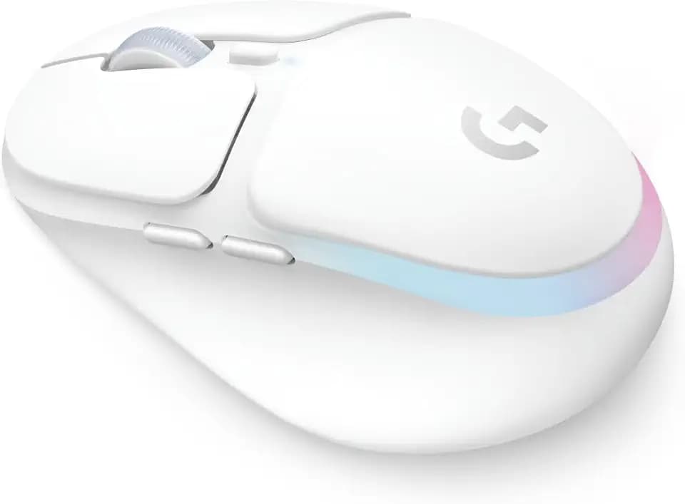 Logitech G705 kabellose Gaming-Mouse | Anpassbare LIGHTSYNC RGB-Beleuchtung, Verbindung via Lightspeed und Bluetooth, Leicht, PC/Mac/Laptop – Weiß