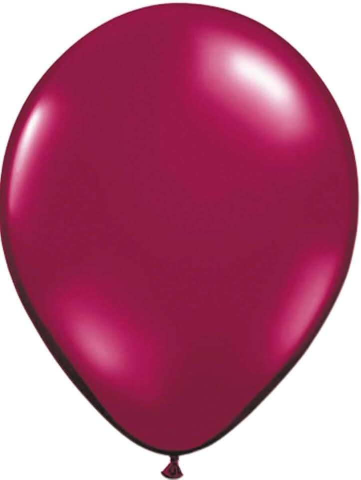 Folat Einfarbige metallic Luftballons Burgunder 50er Pack, Silber,orange,gelb,grün,lila,weiß