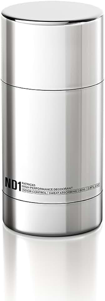 PATRICKS ND1 Aluminum Free Deodorant For Men - Long-Lasting Sweat & Odor Protection, Bergamot & Neroli Scent - Vegan Formula with Niodor & Zinc, 2.82 oz