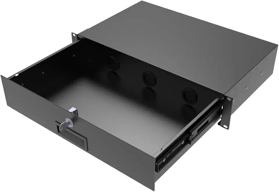 2U Server Rack Drawer Lockable with Key 10.8 inch Deep