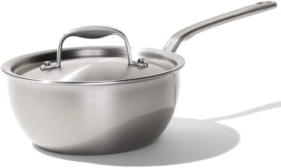Made In Cookware – Saucier-Pfanne aus Edelstahl, 1,89 l – 5-lagige Edelstahlbeschichtung – Professionelles Kochgeschirr – Induktionskompatibel