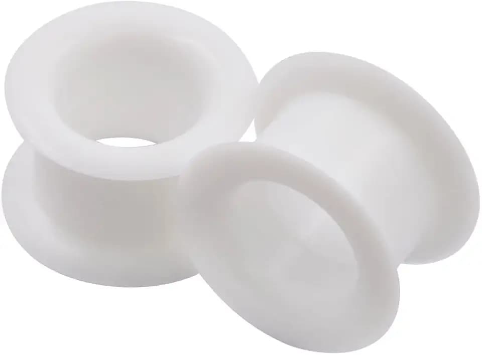 Oyaface 2 PC Colorful Hard Silicone Flexible Ear Skin Tunnels Plugs Hollow Ear Gauges 2G-25mm