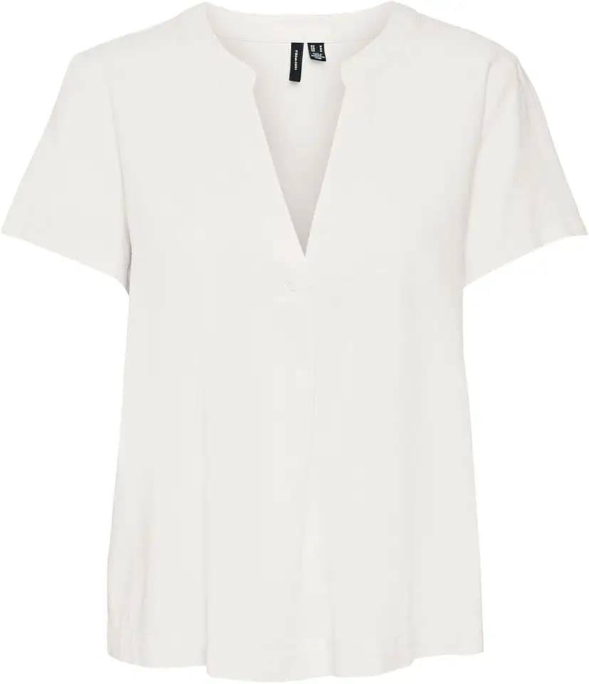 VERO MODA Damen Vmmymilo WVN Ga Top, Snow White, M EU