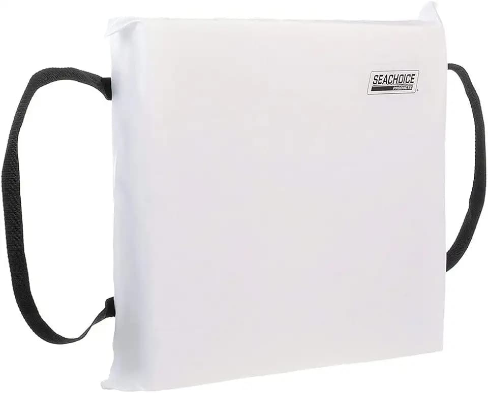 Seachoice Emergency Marine Foam Flotation Cushion, Square, 15 in. X 15 in, White