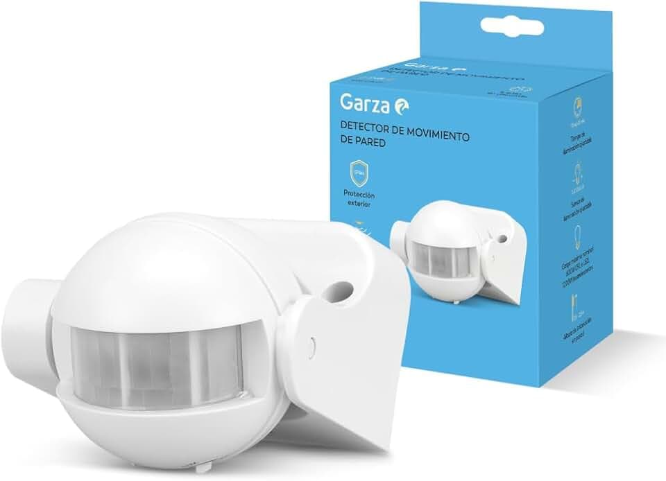Garza - Reiher 430041 power-detector Bewegung Infrarot-Wand, Erfassungswinkel 180 °, weiß