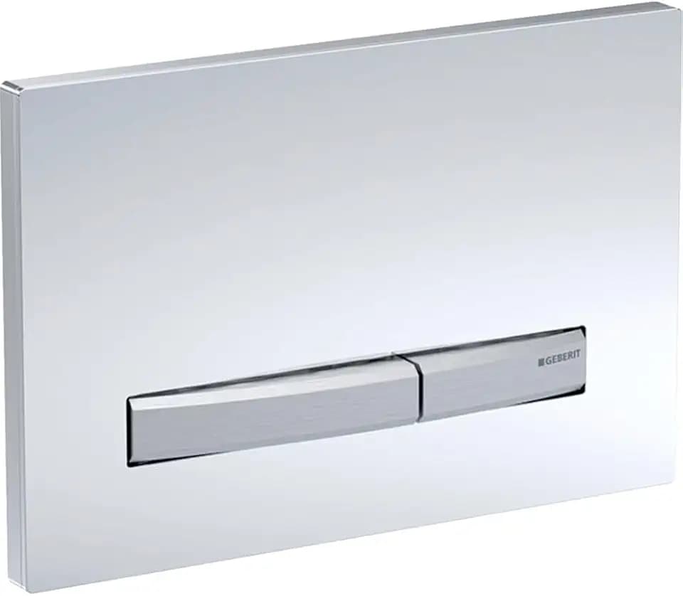 Geberit 115.788.JV.2 Betätigungsplatte Sigma50 für 2-Mengen-Spülung, chrom, Beton 115788JV2