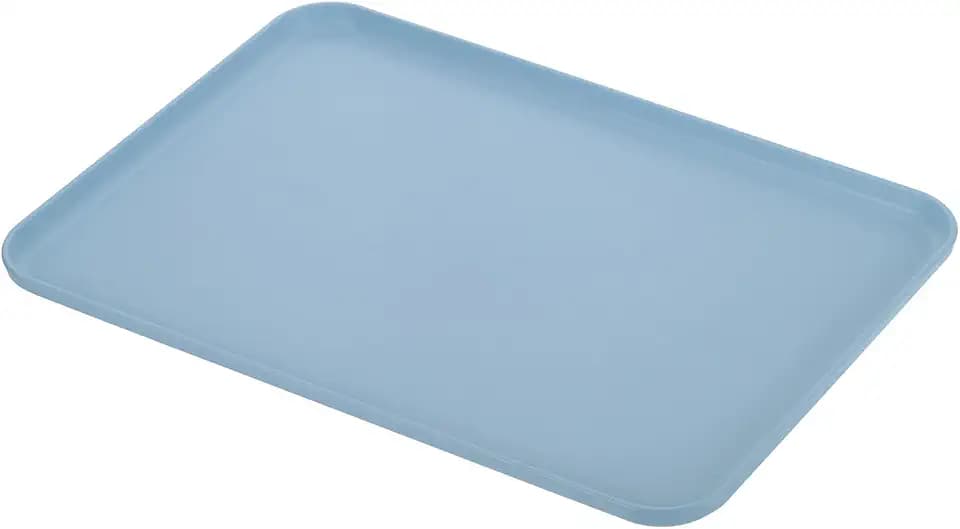 PATIKIL 1 Stück Große Serviertablett, 38cmx27cm Kunststofftablett, Blau