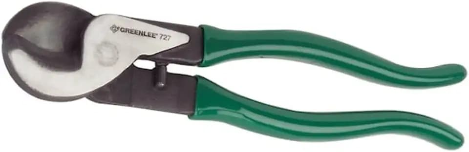 Greenlee 727 9-3/4" Handheld Cable Cutter for Copper and Aluminum Cables Up to 2/0, 70 Square Millimeters