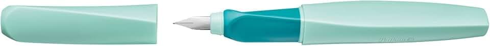 Pelikan Twist Füllhalter, Edelstahl-Feder in Strichbreite M inkl. Tintenpatrone, neo mint