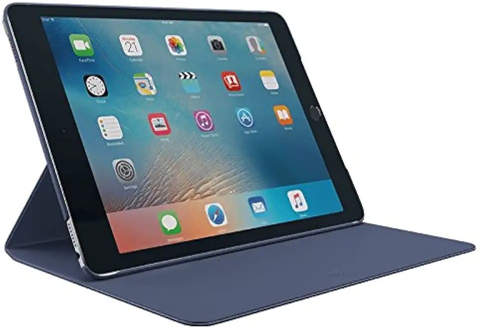 Logitech Hinge 9,7 Zoll (24,6 cm), Schutzhülle für Tablet, Apple, iPad Pro 9,7 Zoll, 337 g, blau