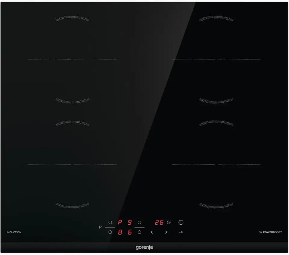 Gorenje GI6401BCE Induktions-Kochfeld / 60 cm/TouchControl/PowerBoost/Timer/ChildLock/Restwärmeanzeige/Schwarz
