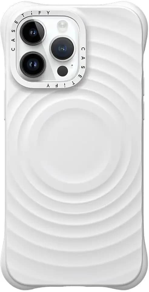 CASETiFY for iPhone 13 Pro Max Case - Ripple Compatible with MagSafe White