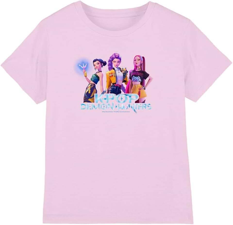 KPop Demon Hunters Unisex Kinder Kpop Demon Hunters - Huntrix Kpop Group Kids T Shirt T-Shirt (1er Pack)