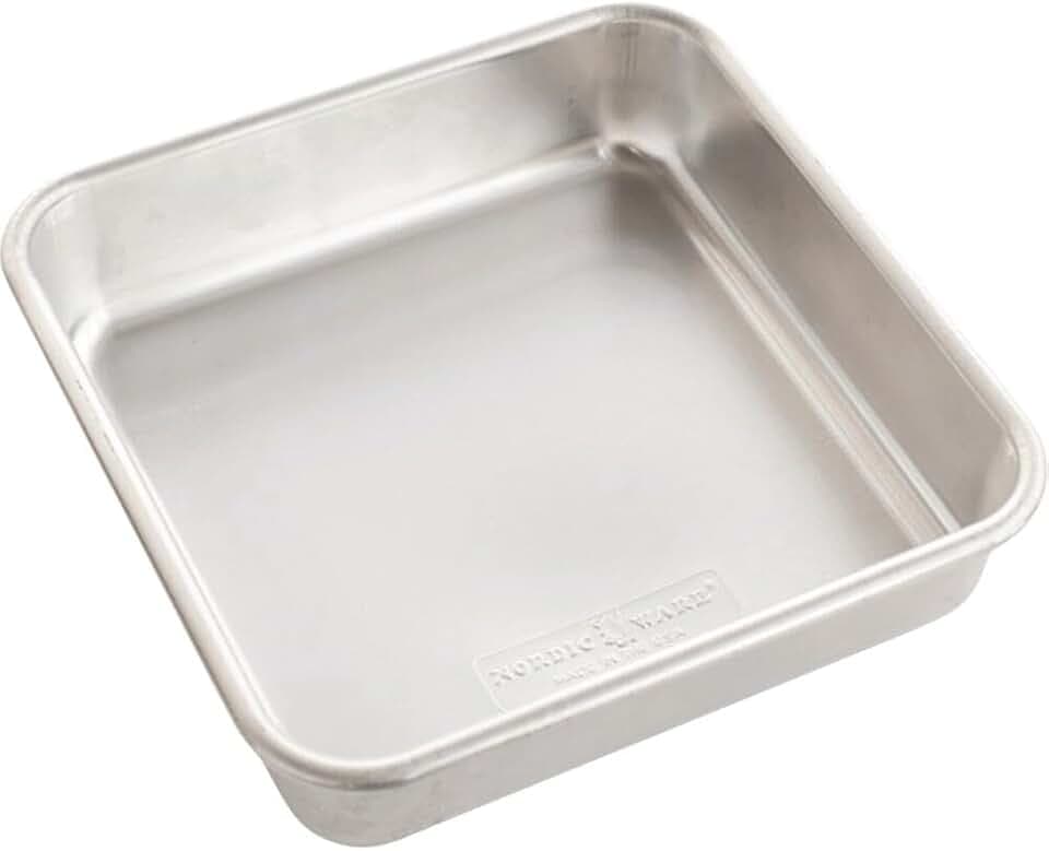 Nordic Ware - 47500 Nordic Ware Naturals Aluminum Commercial 8" x 8" Square Cake Pan, 8 by 8 inches, Silver