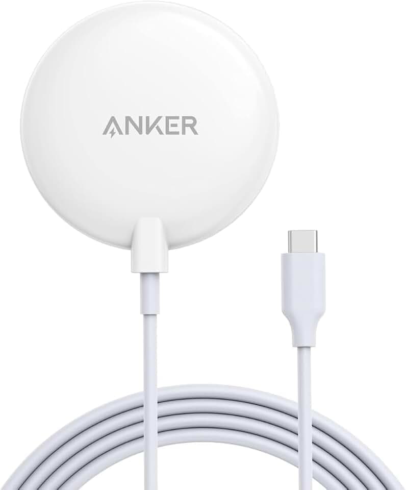Anker Magnetisches Kabelloses Ladepad, Wireless Charger mit 1,5m USB-C Kabel, Qi-Zertifiziert für iPhone 17 Pro Max/17 Pro/17/16/15/14/13/12 Serie, (Ohne Netzteil)