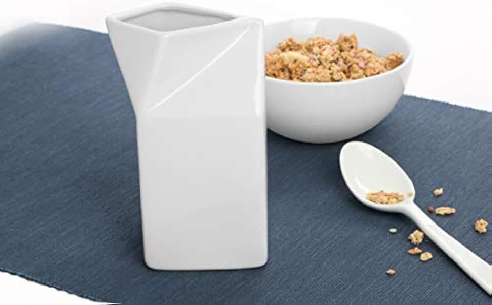 Holst Porzellan SL 2050 FA2 Gießer 0,50 L "Milchtüte", weiß, 7.5 x 7.7 x 15 cm 4 Stück