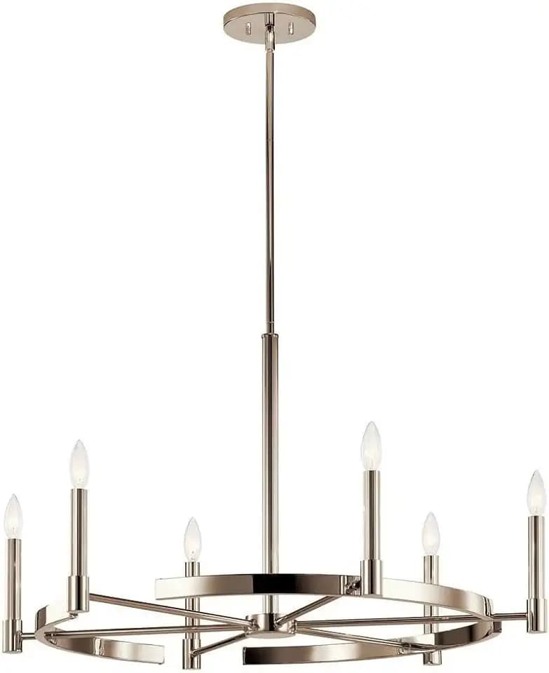 Kichler Tolani 6-Light Chandelier, Polished Nickel