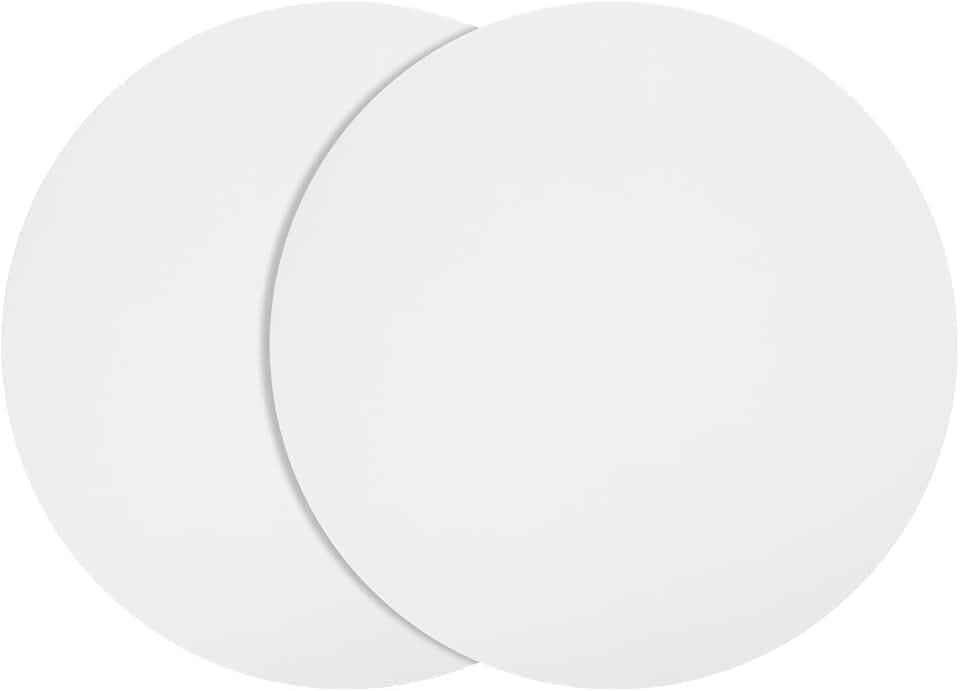 uxcell 2pcs Silicone Microwave Mat, 12 Inch Heat Resistant Oven Mat, Multi-Purpose Hot Pad, Dishwasher Safe, Silicone Trivet, Pot Holders, Splatter Guard (White)