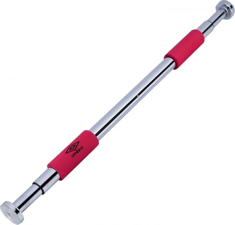 Umbro Klimmzugstange - Max.100 KG - Verstellbar 62 bis 100 CM - Wand- und Türrahmen Montage 62-85 CM - Schaumstoffgriffe