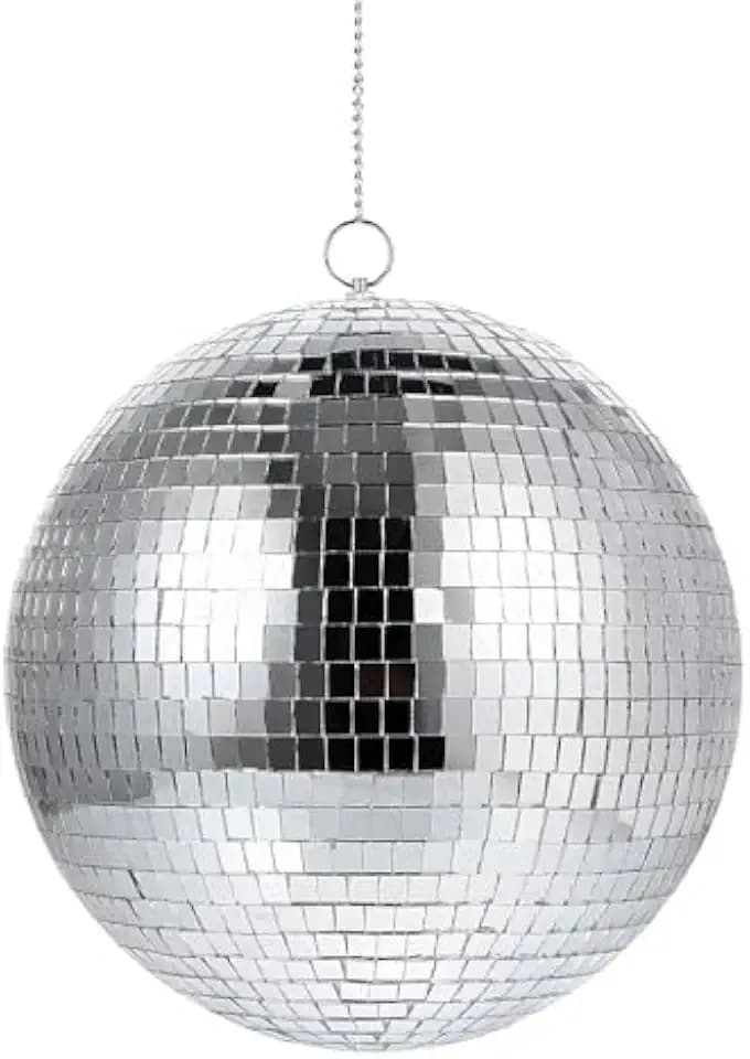 Morofme Discokugel 20cm, Hängekugel Spiegelkugel Discokugeln deko, Diskokugel groß für Weihnachtsbaum Hochzeit Geburtstagsfeier Startseite Dekoration Lichteffekt