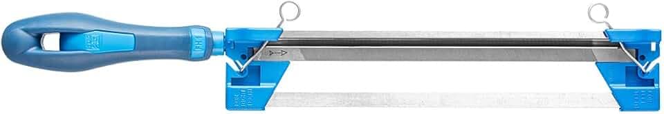 PFERD TOOLS Kettensägeschärfgerät CHAIN SHARP KSSG, Feilen-ø 4,0 mm, 11099092 – für optimale Schärfergebnisse mit wenigen Handgriffen, Dunkelblauhellblausilber, Kettenteilung 3/8 Inch Low Profile
