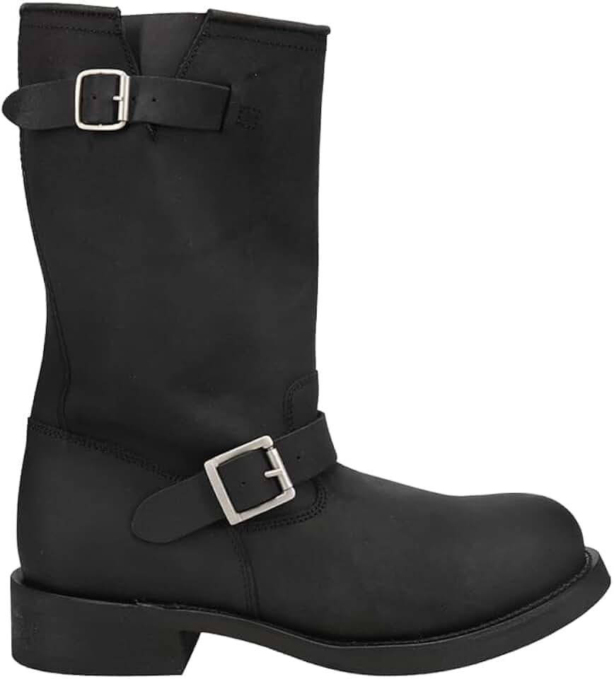 Dingo Boots Mens Rob Round Toe Motorcycle Casual Boots Mid Calf