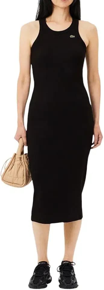 Lacoste Women's Core Collection Slim Fit Sleeveless T-Shirt Dress