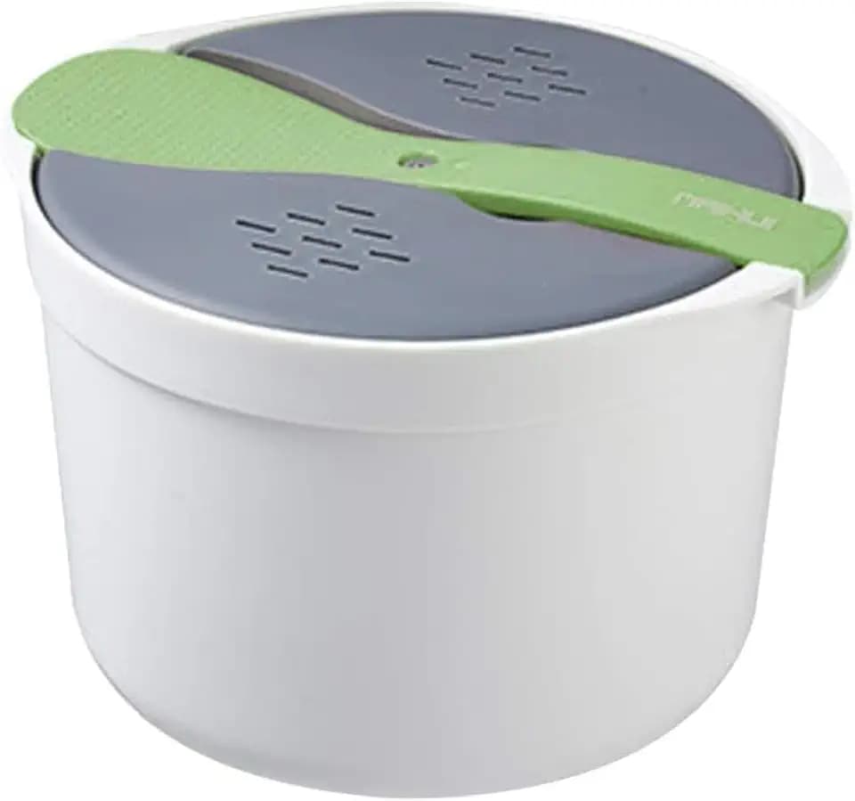 Reiskocher Mikrowelle, 2L Mikrowellen Reiskocher, Grün