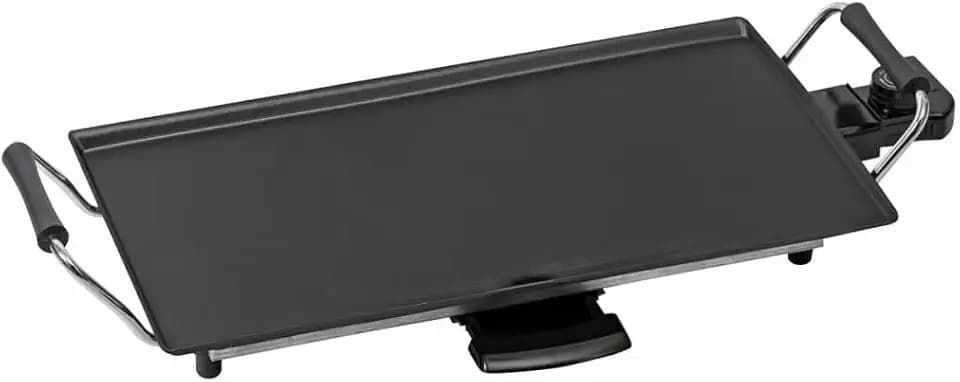 Bestron elektrischer Tischgrill, Plancha-/Teppanyaki-Grillplatte mit Antihaftbeschichtung, Grillspaß für bis zu 4 Personen, 2.000 Watt, Farbe; Schwarz, 47,5 x 25,5 cm, Sonstige