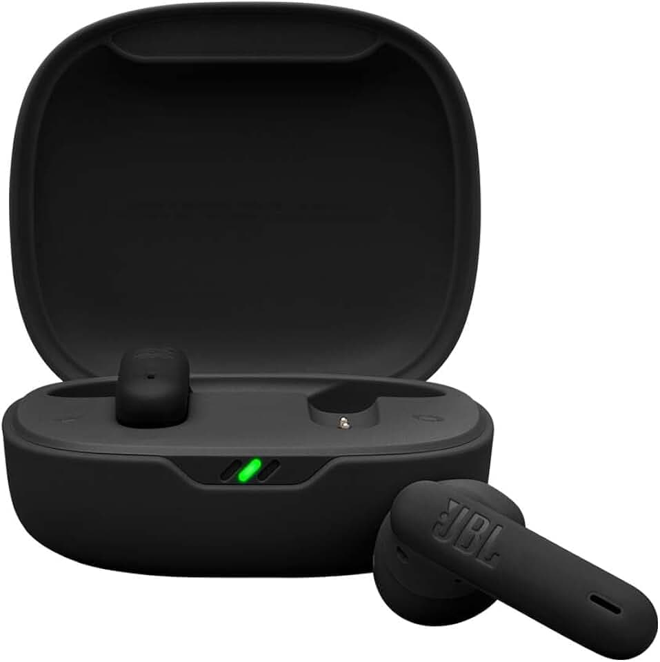 JBL Wave Flex 2, Kabellose Bluetooth-In-Ear-Kopfhörer mit 40 h Wiedergabezeit, JBL Pure Bass Sound, Smart-Ambient-Technologie, IP54 wasser - und staubgeschützt, Multipoint-Verbindung, Schwarz